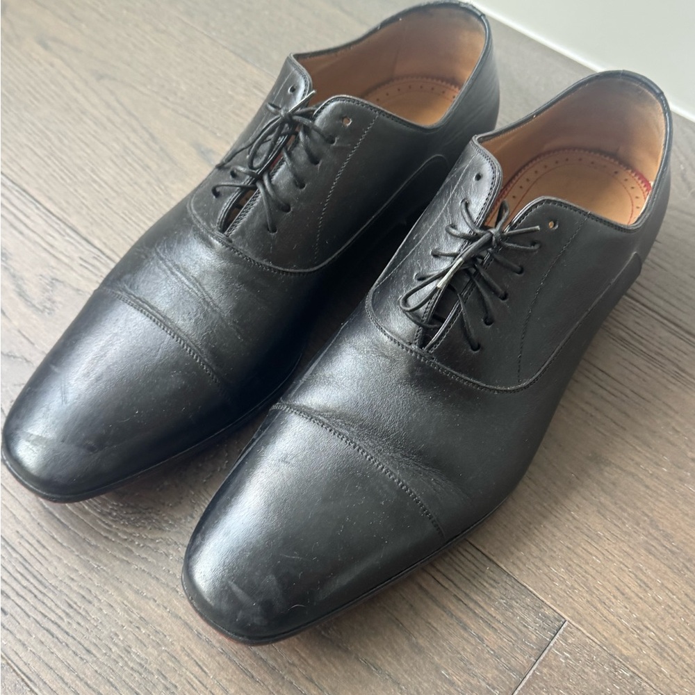 Christian Louboutin Black Leather Oxfords